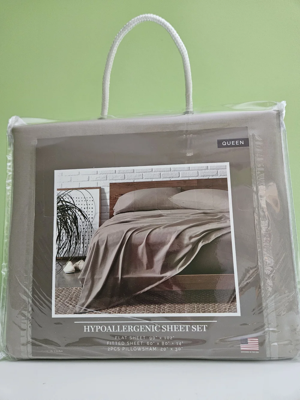 Hypoallergenic Queen Sheet Set - Taupe